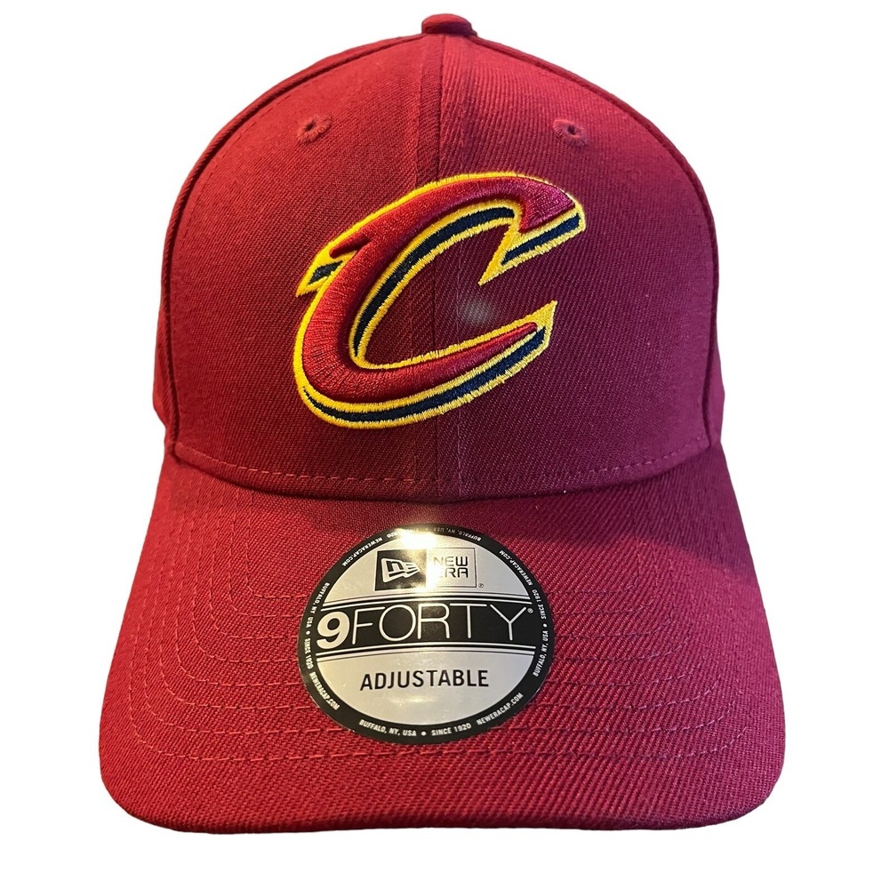 New Era 9FORTY Cleveland Cavaliers Hat Red Gold NBA Hook Loop Adjustable